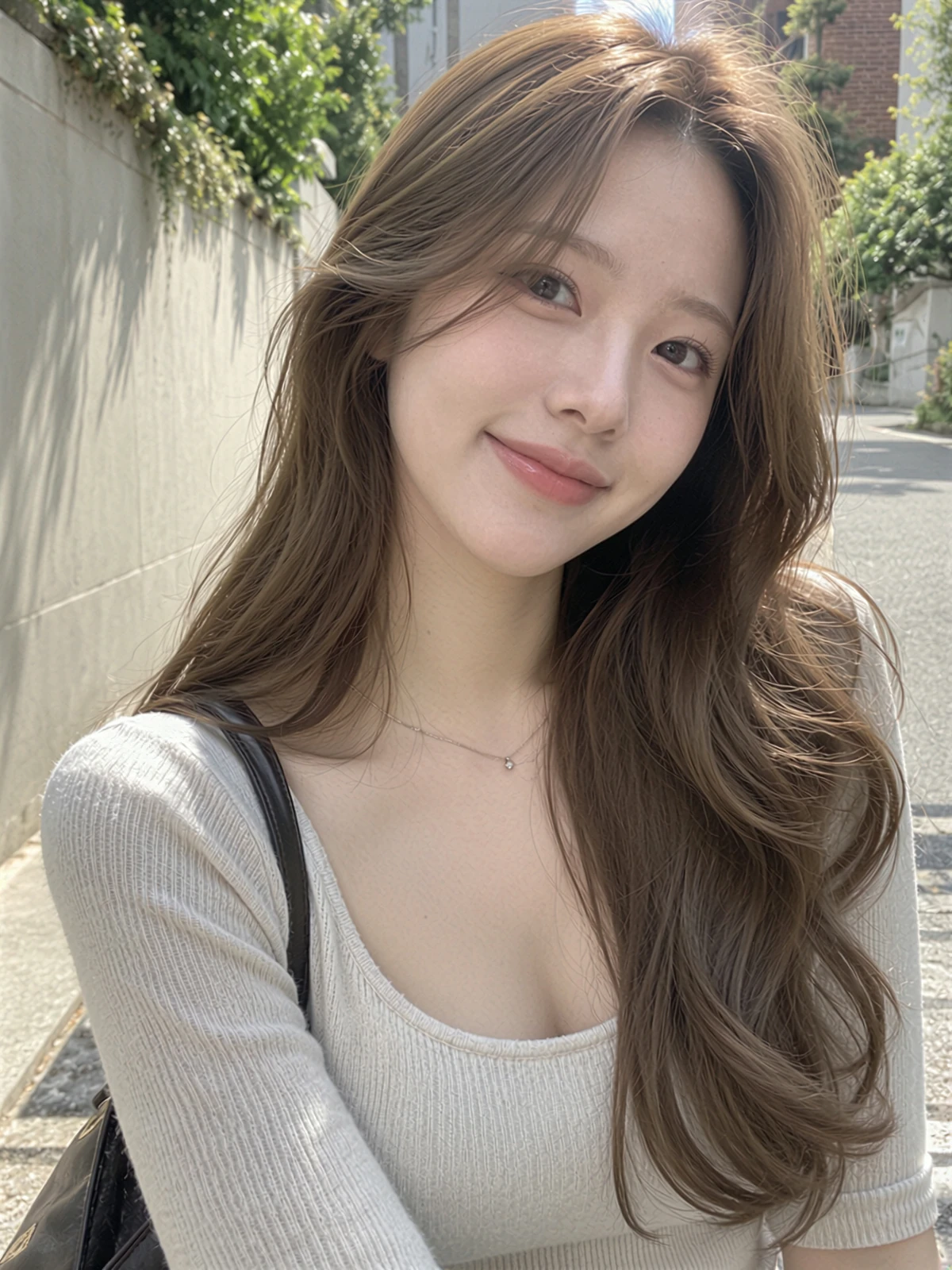 소프트 베이지 롱 스타일