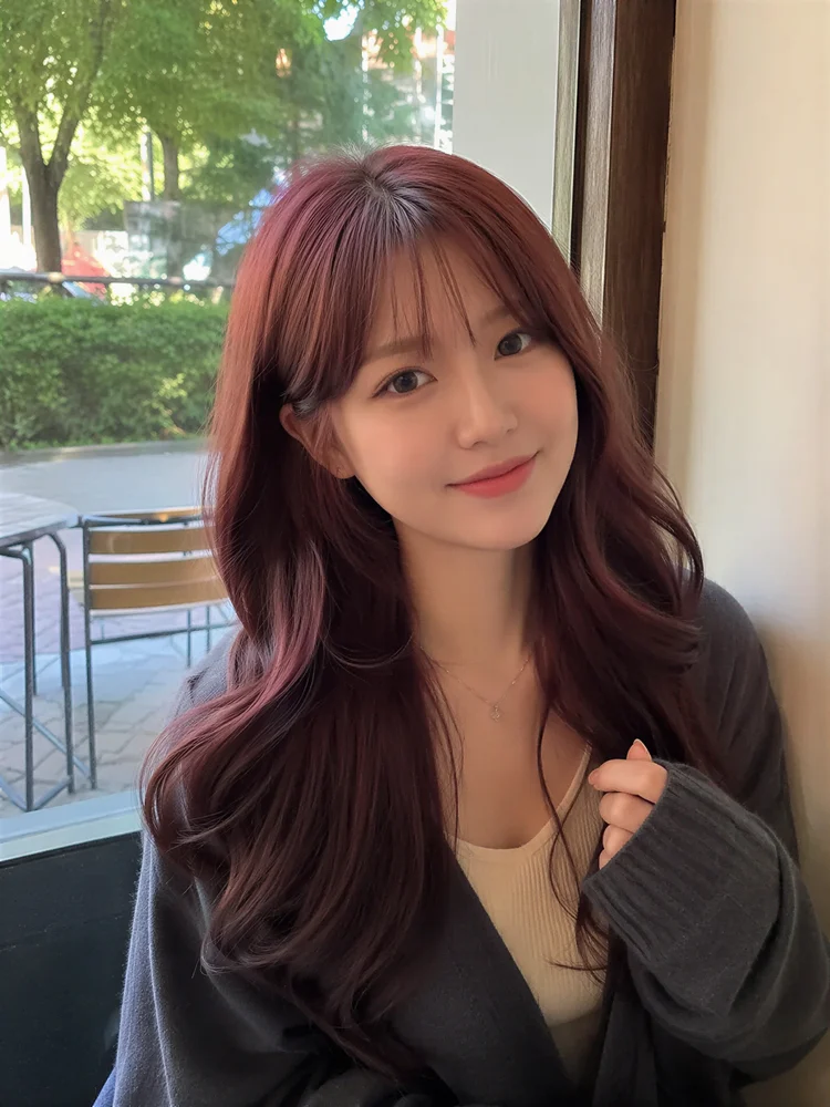 레드 브라운 글램 웨이브